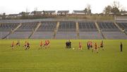 15 January 2012; A general view of the Down team warming down after the game. Power NI Dr. McKenna Cup, Section B, Monaghan v Down, St Tiernach's Park, Clones, Co. Monaghan. Photo by Sportsfile