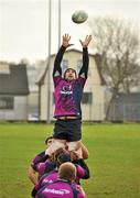 18 January 2012; Connacht's John Muldoon wins possession in the lineout during squad training ahead of their Heineken Cup, Pool 6, Round 6, game against Harlequins on Friday. Connacht Rugby Squad Training, Sportsground, Galway. Picture credit: Diarmuid Greene / SPORTSFILE