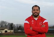 18 January 2012; Ulster's John Afoa after a press conference ahead of their Heineken Cup, Pool 4, Round 6, game against Clermont Auvergne on Saturday. Ulster Rugby Press Conference, Newforge Country Club, Belfast, Co. Antrim. Picture credit: Oliver McVeigh / SPORTSFILE