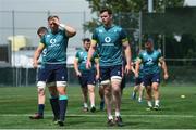 8 June 2017; Ireland's Kieran Treadwell, left, and James Ryan during squad training at the Stevens Institute of Technology in Hoboken, New Jersey, USA. Photo by Ramsey Cardy/Sportsfile