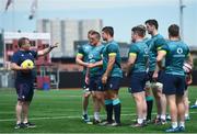 8 June 2017; Ireland kicking coach Richie Murphy issues instructions to the forwards during squad training at the Stevens Institute of Technology in Hoboken, New Jersey, USA. Photo by Ramsey Cardy/Sportsfile