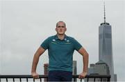 8 June 2017; Ireland's Devin Toner poses for a portrait following a press conference at the Hyatt Regency Hotel in Jersey City, New Jersey, USA. Photo by Ramsey Cardy/Sportsfile