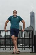 8 June 2017; Ireland's Devin Toner poses for a portrait following a press conference at the Hyatt Regency Hotel in Jersey City, New Jersey, USA. Photo by Ramsey Cardy/Sportsfile