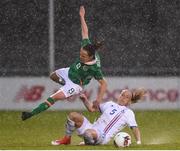 8 June 2017; Aine O’Gorman of Republic of Ireland  in action against Gunnhildur Yrsa Jónsdóttir of Iceland during the Women's International Friendly match between Republic of Ireland and Iceland at Tallaght Stadium in Dublin. Photo by Matt Browne/Sportsfile