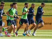 9 June 2017; Republic of Ireland players from left, Callum O'Dowda, Robbie Brady, Jonathan Walters and John O'Shea during squad training at the FAI National Training Centre in Abbotstown, Dublin. Photo by David Maher/Sportsfile