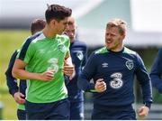 9 June 2017; Callum O'Dowda (left) and Daryl Horgan of Republic of Ireland during squad training at the FAI National Training Centre in Abbotstown, Dublin. Photo by David Maher/Sportsfile