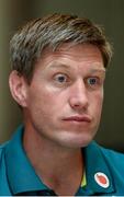 9 June 2017; Ireland coach Ronan O'Gara during a press conference at the Hyatt Regency Hotel in Jersey City, New Jersey, USA. Photo by Ramsey Cardy/Sportsfile