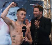 9 June 2017; Ryan Burnett following the weigh in ahead of his IBF World Bantamweight Championship bout against Lee Haskins at the Boxing in Belfast event in the Hilton Hotel, Belfast. Photo by David Fitzgerald/Sportsfile