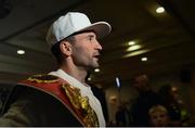 9 June 2017; Lee Haskins following the weigh in ahead of his IBF World Bantamweight Championship bout against Ryan Burnett at the Boxing in Belfast event in the Hilton Hotel, Belfast. Photo by David Fitzgerald/Sportsfile