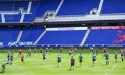 9 June 2017; The Ireland team during their captains run at the Red Bull Arena in Harrison, New Jersey, USA. Photo by Ramsey Cardy/Sportsfile