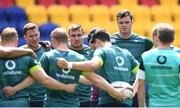 9 June 2017; Ireland players, from left, Rory O'Loughlin, Niall Scannell and James Ryan listen to instructions during their captains run at the Red Bull Arena in Harrison, New Jersey, USA. Photo by Ramsey Cardy/Sportsfile