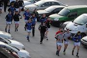 15 January 2012; Cavan footballers make their way through the car park, outside the ground, after their warm up. Power NI Dr. McKenna Cup - Section C, Cavan v Donegal, Kingspan Breffni Park, Cavan. Picture credit: Brian Lawless / SPORTSFILE