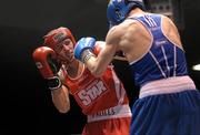 20 January 2012; Paul Hyland, left, Holy Family Golden Gloves, in action against Mark O'Hara, Holy Trinity, during their 60kg bout. 2012 National Elite Boxing Championships, National Stadium, Dublin. Photo by Sportsfile