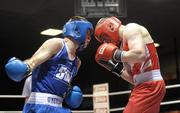 20 January 2012; John Joe Joyce, left, St. Michael's, Athy, in action against Kieran Forde, Monivea, during their 69kg bout. 2012 National Elite Boxing Championships, National Stadium, Dublin. Photo by Sportsfile