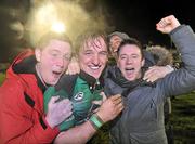 20 January 2012; Paul O'Donohoe, Connacht, celebrates at the end of the game with supporters. Heineken Cup, Pool 6, Round 6, Connacht v Harlequins, Sportsground, Galway. Picture credit: David Maher / SPORTSFILE