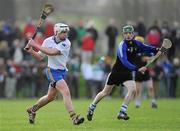 18 January 2012; James Bourke, Thurles CBS, in action against James Mackey, Nenagh CBS. Dr Harty Cup Quarter-Final, Nenagh CBS v Thurles CBS, Dolla, Co. Tipperary. Picture credit: Matt Browne / SPORTSFILE