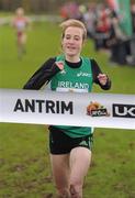 21 January 2012; Ireland's Fionnuala Britton on her way to winning the Senior Women's race at the Antrim International Cross Country. Greenmount Campus, Antrim, Co. Antrim. Photo by Sportsfile