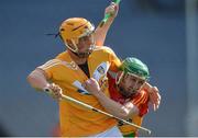 10 June 2017; Conor Johnston of Antrim tangles with Gary Bennett of Carlow during the Christy Ring Cup Final match between Antrim and Carlow at Croke Park in Dublin. Photo by Piaras Ó Mídheach/Sportsfile