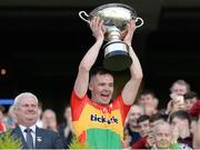 10 June 2017; Carlow captain Martin Kavanagh lifts the Christy Ring Cup after the Christy Ring Cup Final match between Antrim and Carlow at Croke Park in Dublin. Photo by Piaras Ó Mídheach/Sportsfile
