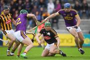 10 June 2017; Eoin Murphy of Kilkenny in action against Harry Kehoe, 12, and Jack Guiney of Wexford in the move that led to the second goal of the Leinster GAA Hurling Senior Championship Semi-Final match between Wexford and Kilkenny at Wexford Park in Wexford. Photo by Ray McManus/Sportsfile