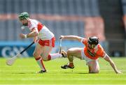 10 June 2017; Gerald Bradley of Derry in action against John Corvan of Armagh during the Nicky Rackard Cup Final match between Armagh and Derry at Croke Park in Dublin. Photo by Piaras Ó Mídheach/Sportsfile
