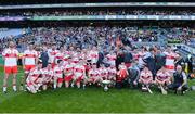 10 June 2017; Derry players celebrate after the Nicky Rackard Cup Final match between Armagh and Derry at Croke Park in Dublin. Photo by Piaras Ó Mídheach/Sportsfile