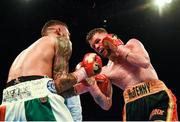 10 June 2017; James Tennyson, right, exchanges punches with Ryan Doyle during their vacant WBA International Super-Featherweight Championship bout at the Boxing in Belfast in the SSE Arena, Belfast. Photo by David Fitzgerald/Sportsfile