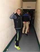 10 June 2017; The suspended Wexford manager Davy Fitzgerald celebrates in the tunnel after the Leinster GAA Hurling Senior Championship Semi-Final match between Wexford and Kilkenny at Wexford Park in Wexford. Photo by Ray McManus/Sportsfile