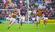 10 June 2017; Shane Tomkins of Wexford in action against Chris Bolger, left, and T.J. Reid of Kilkenny during the Leinster GAA Hurling Senior Championship Semi-Final match between Wexford and Kilkenny at Wexford Park in Wexford. Photo by Ray McManus/Sportsfile
