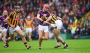 10 June 2017; Paul Morris of Wexford in action against Conor Fogarty and Conor O'Shea of Kilkenny, left, during the Leinster GAA Hurling Senior Championship Semi-Final match between Wexford and Kilkenny at Wexford Park in Wexford. Photo by Ray McManus/Sportsfile