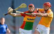 10 June 2017; Denis Murphy of Carlow in action against Simon McCrory of Antrim during the Christy Ring Cup Final match between Antrim and Carlow at Croke Park in Dublin. Photo by Piaras Ó Mídheach/Sportsfile