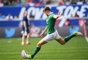10 June 2017; Garry Ringrose of Ireland kicks a conversion during the international match between Ireland and USA at the Red Bull Arena in Harrison, New Jersey, USA. Photo by Ramsey Cardy/Sportsfile