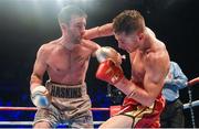 10 June 2017; Lee Haskins, left, exchanges punches with Ryan Burnett during their IBF World Bantamweight Championship bout at the Boxing in Belfast in the SSE Arena, Belfast. Photo by David Fitzgerald/Sportsfile