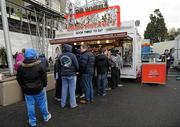 21 January 2012; A general view of Leinster supporters queing at a food vendor before the game. Heineken Cup, Pool 3, Round 6, Leinster v Montpellier, RDS, Ballsbridge, Dublin. Picture credit: Barry Cregg / SPORTSFILE