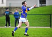 22 January 2012; Barry Grogan, Tipperary, celebrates after scoring his side's goal. McGrath Cup Football Semi-Final, Tipperary v University College Cork, Clonmel Sportsfield, Clonmel, Co. Tipperary. Picture credit: Stephen McCarthy / SPORTSFILE