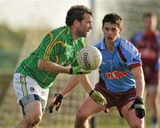 22 January 2012; James Glancy, Leitrim, in action against Aonghus Tierney, G.M.I.T.. FBD Insurance League, Section B, Round 3, G.M.I.T. v Leitrim, Strokestown GAA Grounds, Farnbeg, Strokestown, Co. Roscommon. Picture credit: David Maher / SPORTSFILE