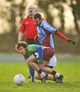 22 January 2012; Gerry Hickey, Leitrim, in action against Darragh Quinn, G.M.I.T.. FBD Insurance League, Section B, Round 3, G.M.I.T. v Leitrim, Strokestown GAA Grounds, Farnbeg, Strokestown, Co. Roscommon. Picture credit: David Maher / SPORTSFILE
