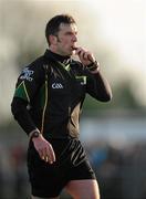 22 January 2012; Referee Paud O'Dwyer. Bord na Mona Walsh Cup, Westmeath v Offaly, Coralstown Kinnegad GAA Club, Kinnegad, Co. Westmeath. Picture credit: Ray McManus / SPORTSFILE