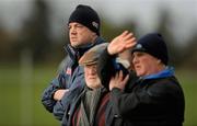 22 January 2012; Offaly manager Ollie Baker with his selectors Mark Corrigan, right, and Paudge Mulhare. Bord na Mona Walsh Cup, Westmeath v Offaly, Coralstown Kinnegad GAA Club, Kinnegad, Co. Westmeath. Picture credit: Ray McManus / SPORTSFILE