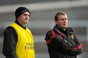 22 January 2012; Down manager James McCartan, right, with selector Aidan O'Rourke. Power NI Dr. McKenna Cup Semi-Final, Derry v Down, Morgan Athletic Grounds, Armagh. Picture credit: Oliver McVeigh / SPORTSFILE