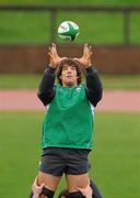 24 January 2012; Ireland's Donncha O'Callaghan in action during squad training ahead of their RBS Six Nations Rugby Championship game against Wales on February 5th. Ireland Rugby Squad Training, University of Limerick, Limerick. Picture credit: Diarmuid Greene / SPORTSFILE