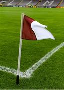 11 June 2017; A sideline flag flutters in the wind before the Connacht GAA Football Senior Championship Semi-Final match between Galway and Mayo at Pearse Stadium, in Salthill, Galway. Photo by Ray McManus/Sportsfile