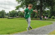 11 June 2017: Jared Weafer, age ten, from Drumlish, Co. Longford, in action during the Longford Junior parkrun in partnership with Vhi at The Mall Park, Temple Michael Road, Longford. Parkrun Ireland in partnership with Vhi, expanded their range of junior events to eight with the introduction of the Longford junior parkrun on Sunday morning. Junior parkruns are 2km long and cater for 4 to 14 year olds, free of charge providing a fun and safe environment for children to enjoy exercise. Photo by Tomás Greally/Sportsfile