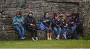 11 June 2017; Mayo supporters, left to right, Agnes O'Hoare, Emma O'Hoare, Frances Reid, Laoise McGowan, aged 9, Méabh McGowan, aged 5, and Karen McGowan, from Ballina and Knockmore, Co Mayo, eat their lunch ahead of the Connacht GAA Football Senior Championship Semi-Final match between Galway and Mayo at Pearse Stadium, in Salthill, Galway. Photo by Daire Brennan/Sportsfile