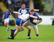 11 June 2017; Niall McDermott of Cavan in action against Karl O’Connell, front, and Ryan Wylie of Monaghan during the Ulster GAA Football Senior Championship Quarter-Final match between Cavan and Monaghan at Kingspan Breffni, in Cavan. Photo by Oliver McVeigh/Sportsfile