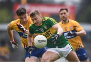 11 June 2017; James O'Donoghue of Kerry in action against Shane Brennan of Clare during the Munster GAA Football Senior Championship Semi-Final match between Kerry and Clare at Cusack Park, in Ennis, Co. Clare. Photo by Sam Barnes/Sportsfile