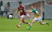 11 June 2017; Paul Sharry of Westmeath in action against Peter Cunningham of Offaly during the Leinster GAA Football Senior Championship Quarter-Final match between Offaly and Westmeath at Bord Na Móna O'Connor Park, Tullamore, in Co. Offaly. Photo by Piaras Ó Mídheach/Sportsfile