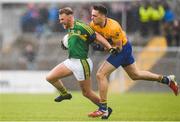 11 June 2017; Barry John Keane of Kerry in action against Jamie Malone of Clare during the Munster GAA Football Senior Championship Semi-Final match between Kerry and Clare at Cusack Park, in Ennis, Co. Clare. Photo by Sam Barnes/Sportsfile