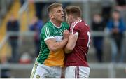 11 June 2017; Ruairí Allen of Offaly tangles off the ball with Kieran Martin of Westmeath during the Leinster GAA Football Senior Championship Quarter-Final match between Offaly and Westmeath at Bord Na Móna O'Connor Park, Tullamore, in Co. Offaly. Photo by Piaras Ó Mídheach/Sportsfile