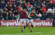 11 June 2017; Cillian O'Connor of Mayo in action against Declan Kyne of Galway during the Connacht GAA Football Senior Championship Semi-Final match between Galway and Mayo at Pearse Stadium, in Salthill, Galway. Photo by Ray McManus/Sportsfile